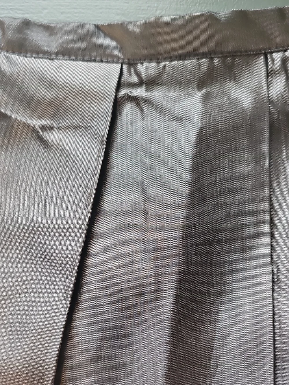Versailles New York Pleated Maxi Skirt Womens Size 12 Grey Vintage Metallic Y2K‎